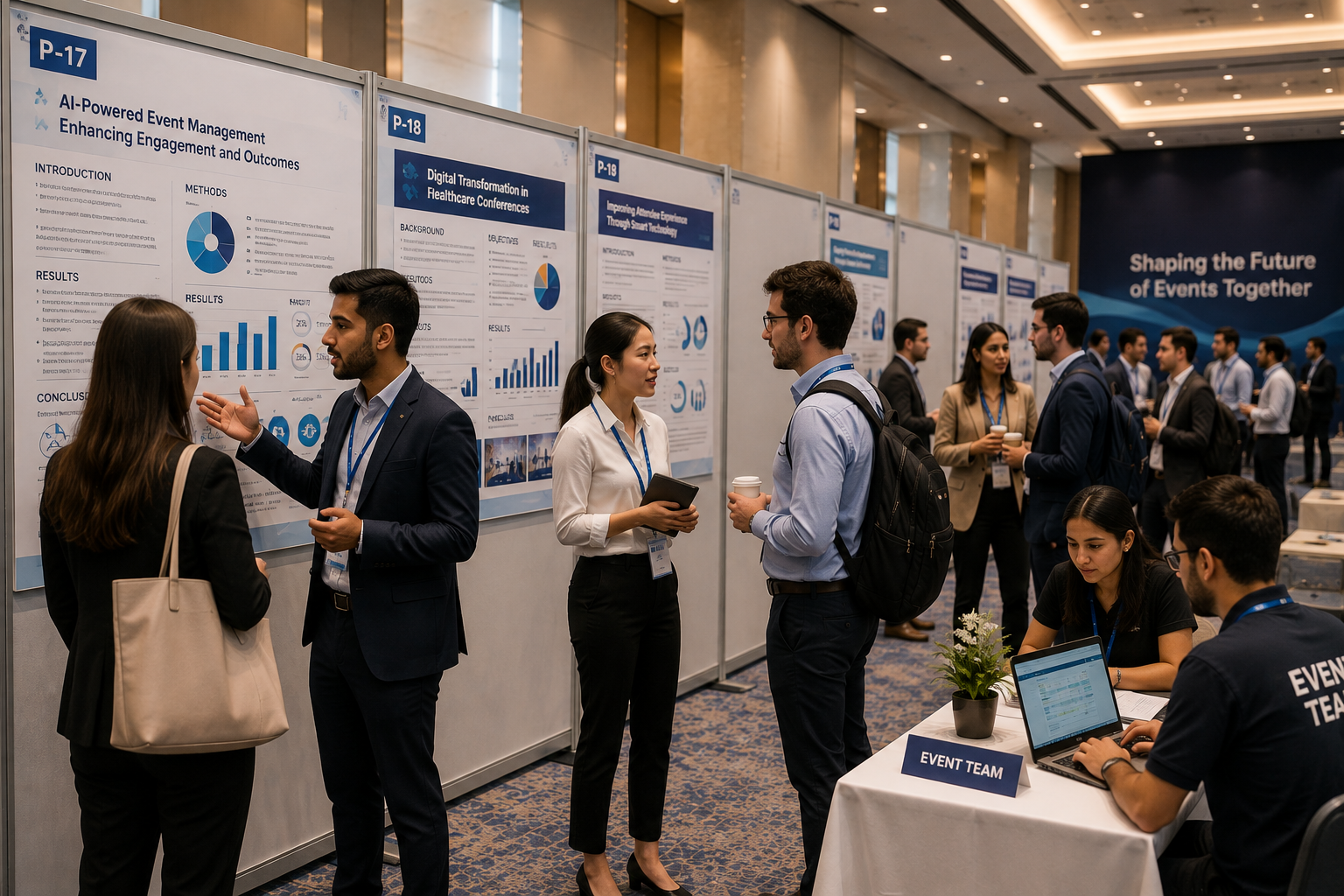 Poster session with the team onsite