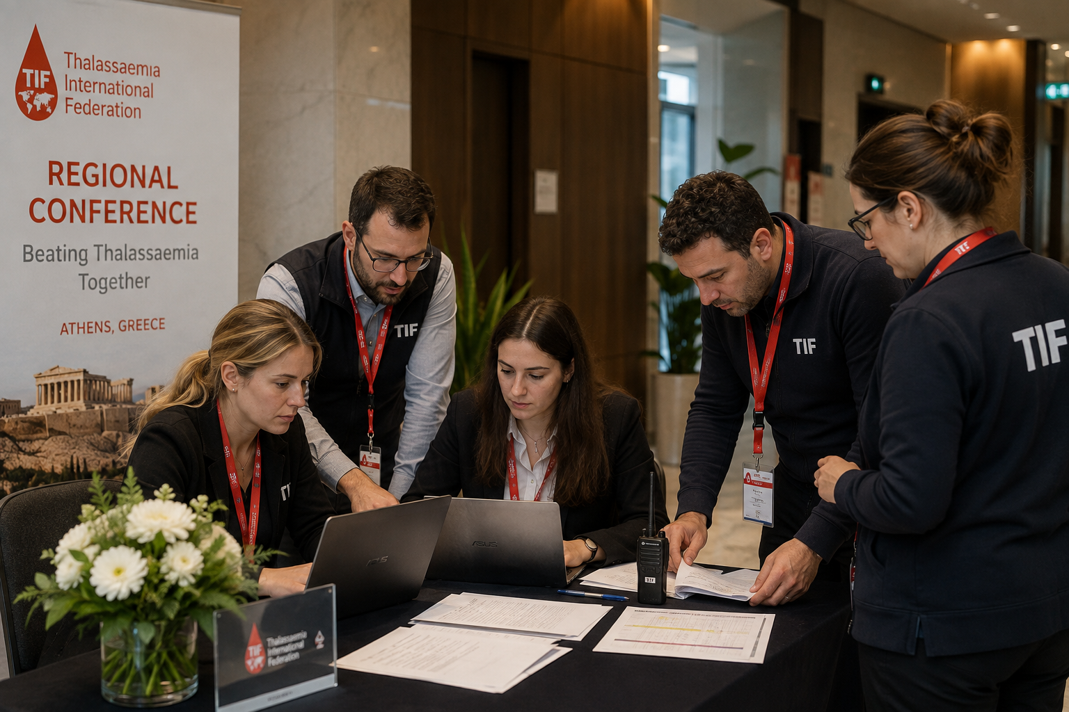 Our team onsite at a conference